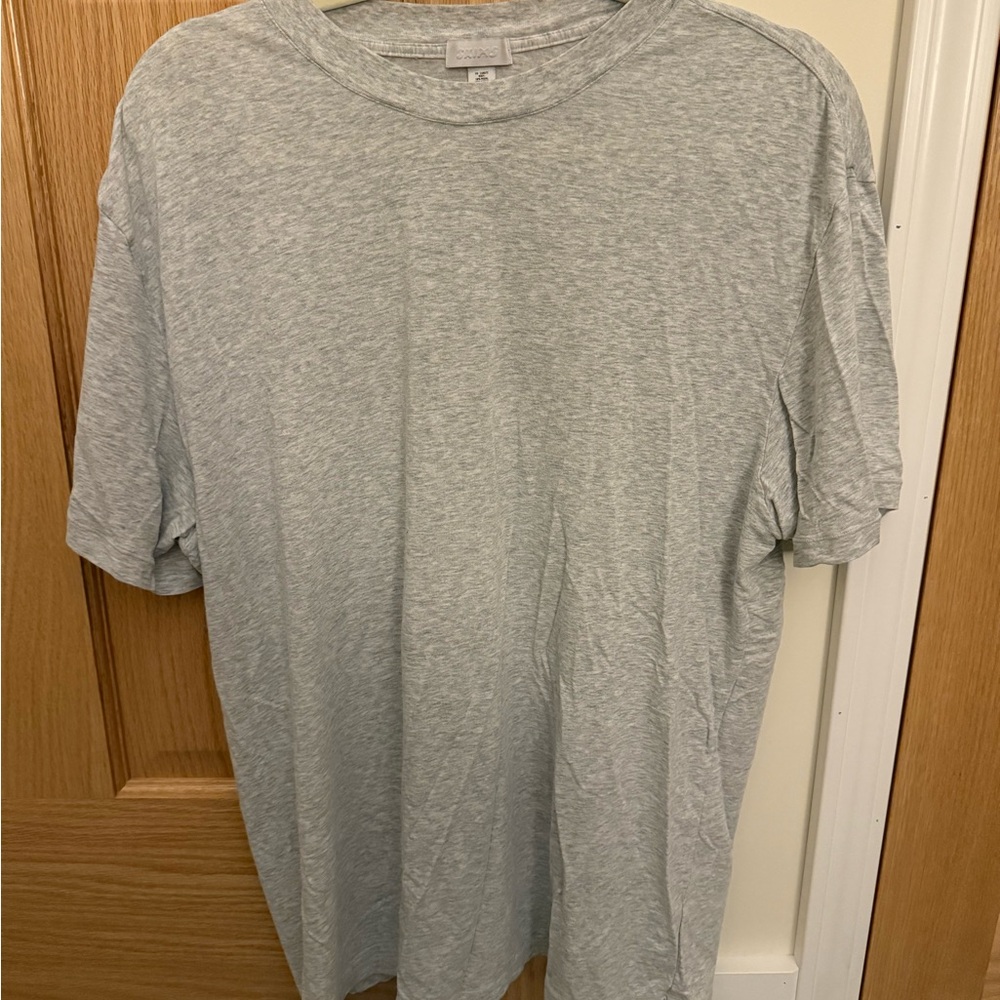 SKIMS Light Heather Grey Boyfriend Tee